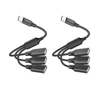 MOGOOD Adaptateur USB C vers 3 USB 2.0 Hub Dongle Noir 2 Pièce