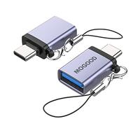 MOGOOD Adaptateur USB C vers USB 3.0(Lot de 2), Adaptateur USB-C Mâle vers A Femelle OTG, Type C Convertisseur Compatible avec MacBook Air/Pro, iPad, iPhone 16 Pro Max/15, Galaxy S25/S24 etc