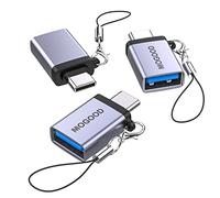 MOGOOD Adaptateur USB C vers USB 3.0 (Lot de 3), Adaptateur Type-C Mâle vers Type-A Femelle, Convertisseur USB C OTG pour MacBook Pro/Air, Microsoft Surface Go, iPhone 16/15, Samsung Galaxy S25/S24/23