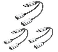 MOGOOD Câble Répartiteur USB C, (Charger les Données 2 en 1)60W Séparateur USB C vers 2 Type C femelle (Non Applicable aux Moniteurs), Adaptateur double Type C pour Macbook Air, Samsung Galaxy, Pixel