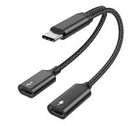 MOGOOD Câble Répartiteur USB C, (Charger les Données 2 en 1)60W Séparateur USB C vers 2 Type C femelle (Non Applicable aux Moniteurs), Adaptateur double Type C pour Macbook Air, Samsung Galaxy, Pixel