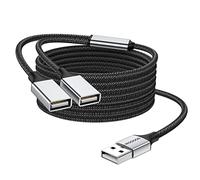 MOGOOD Câble Splitter USB 2m, PC, Mac, PS5, Charge+Données, USB-Hub, Câble