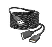 MOGOOD Câble Splitter USB 2m, PC, Mac, PS5, Noir, Charge+Données, USB-Hub | nylon tressé, aluminium, 480Mbps, Charge & Données, Plug-Play, Multiport, USB-Hub, Adaptateur, bureau, voyage, maison, gaming