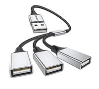 MOGOOD Câble triple USB Splitter, adaptateur 1 mâle à 3 femelle Extended Charging Data Hub USB Splitter pour ordinateur portable, PC、Mac、 Les voitures, PS5/4