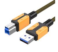MOGOOD Câble USB 3.0 A/B 5 Gbit/s, 2m, Doré, Plug-and-Play, Stable et Léger