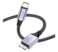 MOGOOD Câble USB C Mâle vers Micro B 3.0(2M), Câble Micro B vers USB C Mâle, Câble Type C vers Micro B pour Disque Dur Compatible avec Toshiba,Seagate,WD External Hard Drive,Galaxy S8/S9/S10, etc