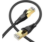 MOGOOD Cat 8 Câble Ethernet 2M, Cable Réseau Haute Performance 40Gbps 2000MHz, Bornier Internet Gigabit RJ45 Haute Vitesse Compatible avec PC, Routeur, Console, Ordinateur Portable, TV Box, Modem, PS5