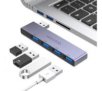 MOGOOD Hub USB 3.0 avec 4 Data Ports, Ultra Fin USB Adaptateur Multiport, Répartiteur USBA pour Bureau, Prise Multiple Type A pour Ordinateur Portable Mini PC Macbook Pro iPad Clavier Souris Window