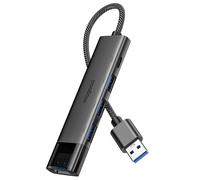 MOGOOD Hub USB 3.0, répartiteur USB avec 4 ports de type A 3.0 et port de type C, prolongateur USBA 5Gbps avec câble rallongé de 15cm, adaptateur multiport USB pour ordinateur portable, PC, disque dur