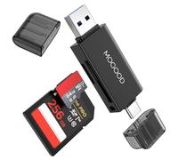 MOGOOD Lecteur SD USB-C/USB 3.0 Double Slot, 5Gbps, Compact, Mac/PC/Android | SD & MicroSD, 5Gbps Transfert, Plug-Play, Double Connecteur, Mac/PC/iPad/Tablette, Bureau/Voyage, Léger, Durable, Résistant