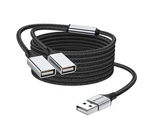 MOGOOD Répartiteur USB, Adaptateur de Câble d'extension USB 2.0 à Double Extrémité