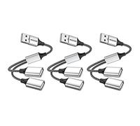 MOGOOD Splitter USB 1 vers 2, Lot 3, PC, Mac, PS5, Charge, USB-Hub, Câble