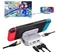 MOGOOD Switch TV Dock, 4K@60Hz, 1Gbps Ethernet, 2 Ports USB 3.0, 100W PD Charge, Switch Dock Compatible Nintendo Switch/Switch OLED[Pas pour Switch 2]