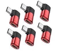 MOGOOD USB-C 90° Mannelijk-Vrouwelijk, USB4, 40Gbps, 100W, 8K, 6 Rood