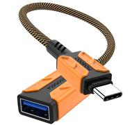 MOGOOD USB C à USB Adaptateur 0.15M, USB Femme à USB C Mâle Câble de transmission de données 5Gbps, Convient pour iPadPro, iPhone 16, GalaxyS24, Ordinateurs portables, tablettes et autres appareils.