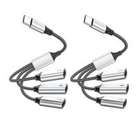 MOGOOD USB C vers USB C adaptateur de prise y câble USB Splitter, USB C prise à 3 USB - C convertisseur de câble de prise, 3 USB C port chargeur hub adaptateur d'alimentation pour ordinateur portable