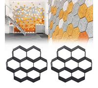 MOGOULUA 2pcs DIY Béton Moule Walkway Forme Bricolage Briquetier Forme Patio Allée Tremplin Moule Réutilisable DIY Pathmate Moule Pavé Patio Path Walk Maker Panneaux Cadre pour pelouse de jardin