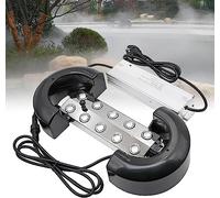 MOGOULUA Fabricant de Brouillard 10 Têtes Nébuliseur à Ultrasons 7L/H Brumisateur Générateur de Brouillard 350W Humidificateur à Brouillard avec Une Bouée pour Halloween Fontaine Etang Aquarium Jardin