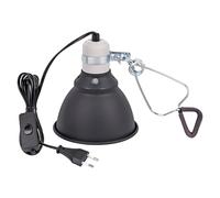 MOGOULUA Support de lampe chauffante pour reptiles avec clip de 5,5 pouces - Dôme profond - Culot E27 - Support de lampe chauffante - Chauffe-tortue - Réservoir de reptiles - Protection en filet pour