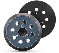 MOGRQAP 2 Pièces Tampon de Remplacement 125mm, Plateau de Ponçage 8 Trous pour Makita BO5021 BO5031 BO5041 BO5010 M9204, Disques de Ponçage pour DeWalt 151281-08 DW420 DW421 Porter Cable 390, 382, 343