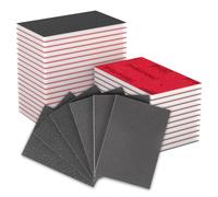 MOGRQAP Éponge de Ponçage 24PCS, Bloc de Mousse Abrasive Flexible, Grains 180/320/400/600/800/1000, Tampons Abrasifs Lavables et Réutilisables pour Bois, Métal, Meubles, Mur (70x100mm)