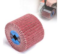 MOGRQAP Polishing Drum, 320 Grit Nylon Brush Drum Burnishing Polishing Tools Wheels with Sandpaper for Sanding Matting Satin for Metal Wood Surface Polishing