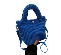 MOGSA Sac à bandoulière en velours côtelé pour femme - Sac à main tendance - Sac à bandoulière polyvalent pour femme - Sac à bandoulière en nylon avec bouton