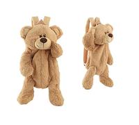 MOGSA Sac à Dos d'École en Peluche pour Femme - Décontracté avec Motif Ours de Dessin Animé B2305