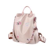 MOGSA Sac d'école Oxford imperméable pour femme Sac à dos antivol Sac d'école Broderie Designer Femme Grande capacité Sac à main à bandoulière