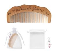 MoguGo Peigne de naissance en bois - Cadeau de grossesse - Ange gardien - Cadeau d'affirmation - Cadeau de travail pour les mamans enceintes