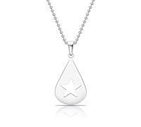 Moguri Y2K Collier de guitare en acier inoxydable massif avec pendentif « Found Heaven » avec étoile et chaîne à billes « Never Ending Song »