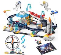 MOGZZi Set de Construction Montagnes Russes Space Shuttle, 788 PCS 2-en-1 STEM City Espace Navette Blocs Parc Friends avec Fusée, Véhicule Ferroviaire, Cadeau pour Enfants Garçons Filles 6+ Ans