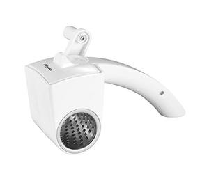 Moha 20520 Drum Râpe à Fromage ABS/INOX Blanc 10 x 19,5 x 7 cm