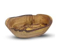 MOHA 24 Bols à collation rustiques en bois d'olivier de qualité supérieure, bol décoratif, bol en bois naturel, porte-clés, bol à bijoux, bol en bois d'olivier, fait à la main, différentes tailles,