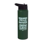 Mohammed, partisan des journées de neige, Mohammed, Noël et hiver Stainless Steel Insulated Water Bottle