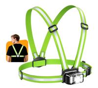 Mohard 550LM Lampe Pectorale Running avec Éclairage Latéral, 7 Modes | Gilet Réfléchissant 360°, Lumiere Course a Pied Rechargeable, Étanche IPX4, 45° Réglable pour Cyclisme/Pêche, 4-25H Autonomie