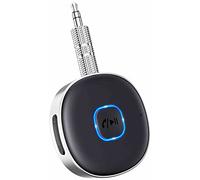 Mohard Récepteur Bluetooth Voiture, Adaptateur Bluetooth 5.3 Jack pour Haut-Parleur/Stéréo Domestique/Casque Filaire, 3.5mm AUX Bleutooth Recepteur Appel Main Libre, Double Connexion, 16H d'Autonomie