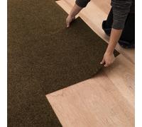 Mohawk Home Dalle de moquette autocollante pour intérieur/extérieur, 61 x 61 cm, hauteur de poils de 6 mm, polyester marron (15 dalles) (60 pi²/b