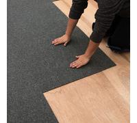 Mohawk Home Dalles de moquette autocollantes pour int rieur/ext rieur, 61 x 61 cm, 0,6 cm de hauteur, polyester gris (15 dalles) (60 pi /bo te)