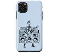 Mohawk Skeleton Guitarist Rock Band Lecteur de Musique Coque pour iPhone 11 Pro Max