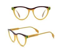 MOHDHAF Lunettes de soleil vintage à monture plate œil de chat pour femme Miroir littéraire de luxe à la mode