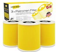 Moheet Lot de 3 filtres à cartouche compatibles avec les aspirateurs Kärcher WD3 Premium remplace les filtres Kärcher wd3 WD2 WD3 WD1 MV3 MV2 WD 3 P Extension Kit contre les poussières fines et les