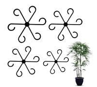 mohito 4 pièces Grimpantes Plantes d'Intérieur Supports Tiges,Supports de Tige de Plantes grimpantes,Supports pour Plantes vivaces,Support Plastique réutilisable pour Les tiges de Plantes (Noir)