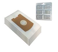 MohMus 5 Microfibre Sacs Aspirateur + 6 Parfums pour Vorwerk Tiger VT 260, 265, 270, VT260, VT265, VT270