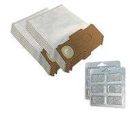 MohMus Set 12 Microfibre Sacs Aspirateur + 12 Parfums pour Vorwerk Kobold VK 130, 131 SC, VK130, VK131