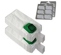 MohMus Set 12 Microfibre Sacs Aspirateur + 12 Parfums pour Vorwerk Kobold VK 140, 150, VK140, VK150