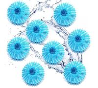 MOHOWIN Boule de Lavage Anti Poil Machine à Laver pour Enlever Poils Animaux, 8 Pcs Anti Peluches pour Lessive, Réutilisable Washing Ball, Attrape Poils Animaux Machine à Laver, Blue