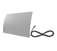 Mohu Gateway Antenne TV d'intérieur, design incurvé moderne, portée de 40 km, UHF VHF, multidirectionnelle, 4K UHD, NEXTGEN TV - avec support de base, câble de 3 m (gris)