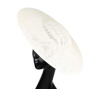 MOHUIED Base de fascinateur Ronde de 40 cm, Imitation Sinamay, Chapeau de chapellerie, Accessoire de Coiffure de Mariage, Bricolage, Couvre-Chef de fête Chapeau De Mariage(Beige)