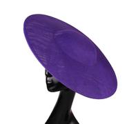 MOHUIED Base de fascinateur Ronde de 40 cm, Imitation Sinamay, Chapeau de chapellerie, Accessoire de Coiffure de Mariage, Bricolage, Couvre-Chef de fête Chapeau De Mariage(Purple)